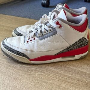 Nike Air White and Red High-Top Sneakers